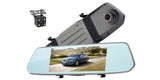 7.0 Inch 1080p 2.5D Glass Touch Screen Dual Lens Mirror Dash Cam Front Rear Dash Mirror Camera Car Driving Video Recorder