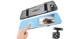 Full HD Mirror Dash Cam 1080P 4.5 Inch 2.5D Glass Touch Screen Car DVR Camera Video Recorder