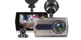 Dual Lens Dash Cam 4.0 Inch Full HD 1080P 6 Glass Len 170 Degree Wide Angle Car Dashboard Camera Recorder