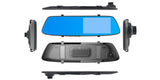 4.5 Inch Touch Screen HD 1080P Super Night Vision Ultrathin Design DVR Dual Lens WDR Car Rearview Mirror Dash Cam