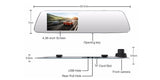 New Arrival 4.39 Inch IPS Touch Screen WDR Dual Lens Ultrathin Rearview Mirror Dash Cam