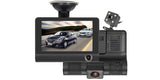 3 Ways 1080P 4 Inch Dual Lens HD Car DVR Rearview Video Dash Cam Recorder Camera G-Sensor