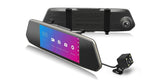 7.0 Inch 1080p 2.5D Glass Touch Screen Dual Lens Mirror Dash Cam Front Rear Dash Mirror Camera Car Driving Video Recorder