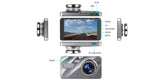 4.0 Inch Touch Screen FHD Car DVR Camera Dual Lens G-Sensor Dash Cam Video Recorder